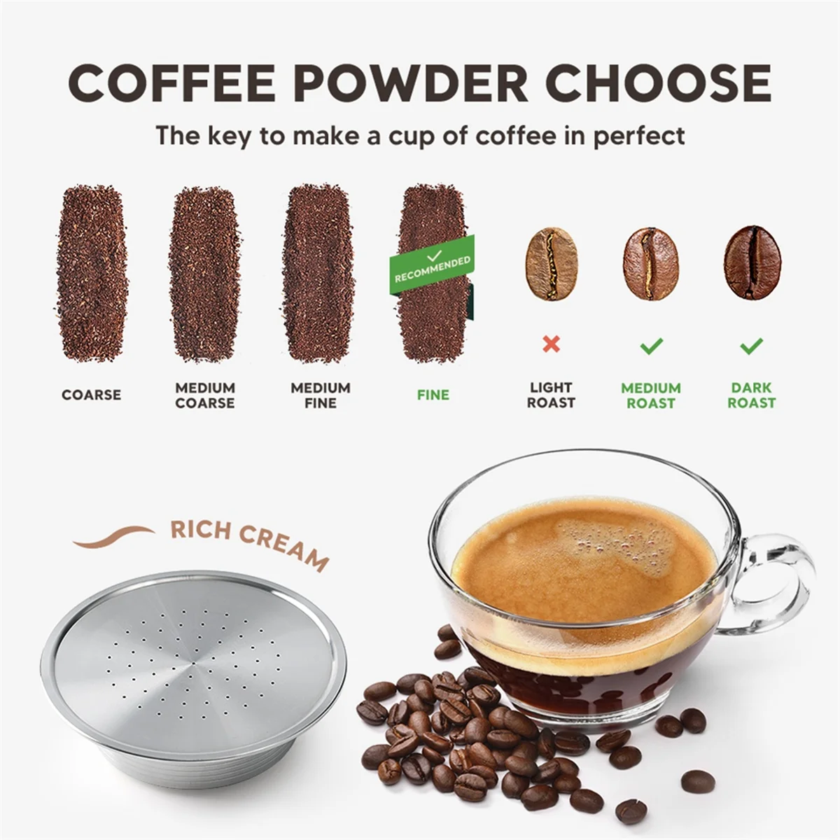 Многоразовые кофейные капсулы из нержавеющей стали многоразовые для кофемашины