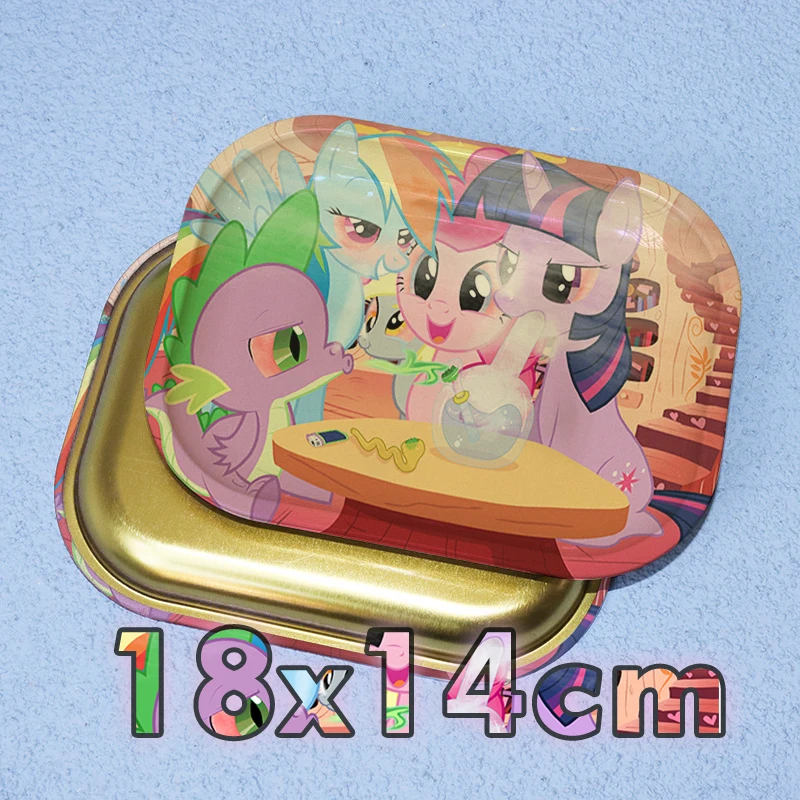 2023 милый мультяшный узор 180*140 мм поднос для хранения курения скатывающаяся жестяная трубка сигарета аксессуары для вейпа