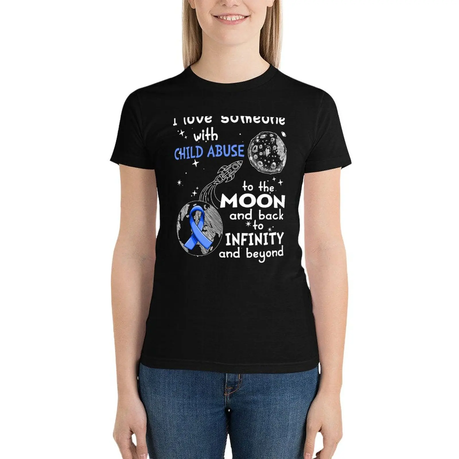 Женская летняя футболка с коротким рукавом и принтом Я люблю кого-то детьми