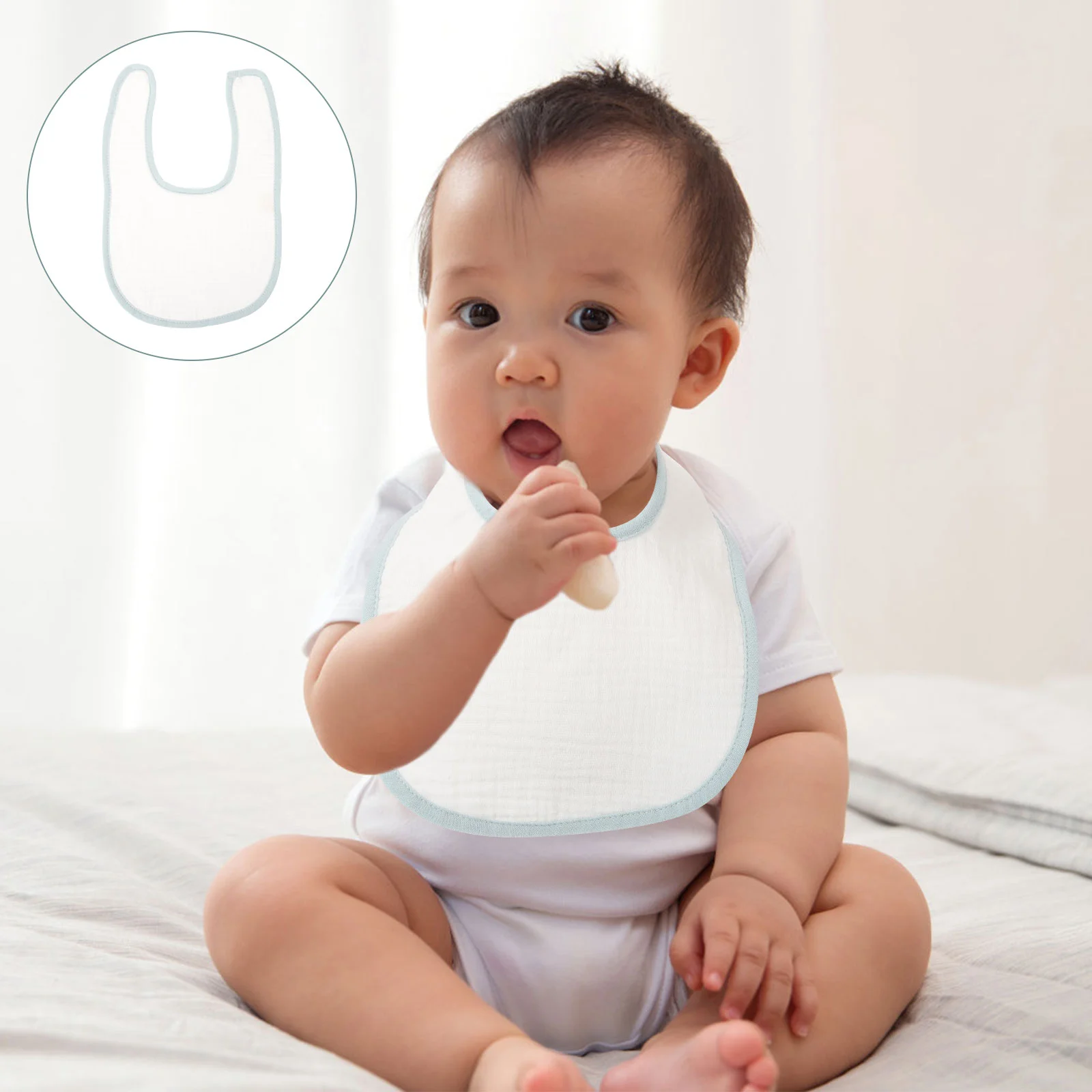 

5 Pcs Drool Bib For Baby For Baby Baby Feeding Cotton Muslin Infant Drool Drooling Teething Child