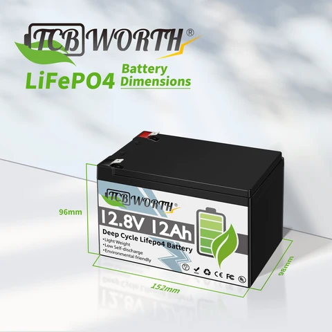 Аккумулятор Lifepo4 12,8 В 10 Ач 12 Ач Встроенный BMS перезаряжаемый аккумулятор литий-железо-фосфат инструменты для солнечных батарей Lifepo4