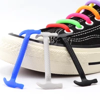 16pcs round silicone shoelaces without ties no tie shoe laces elastic laces sneakers kids adult rubber quick shoelace for shoes