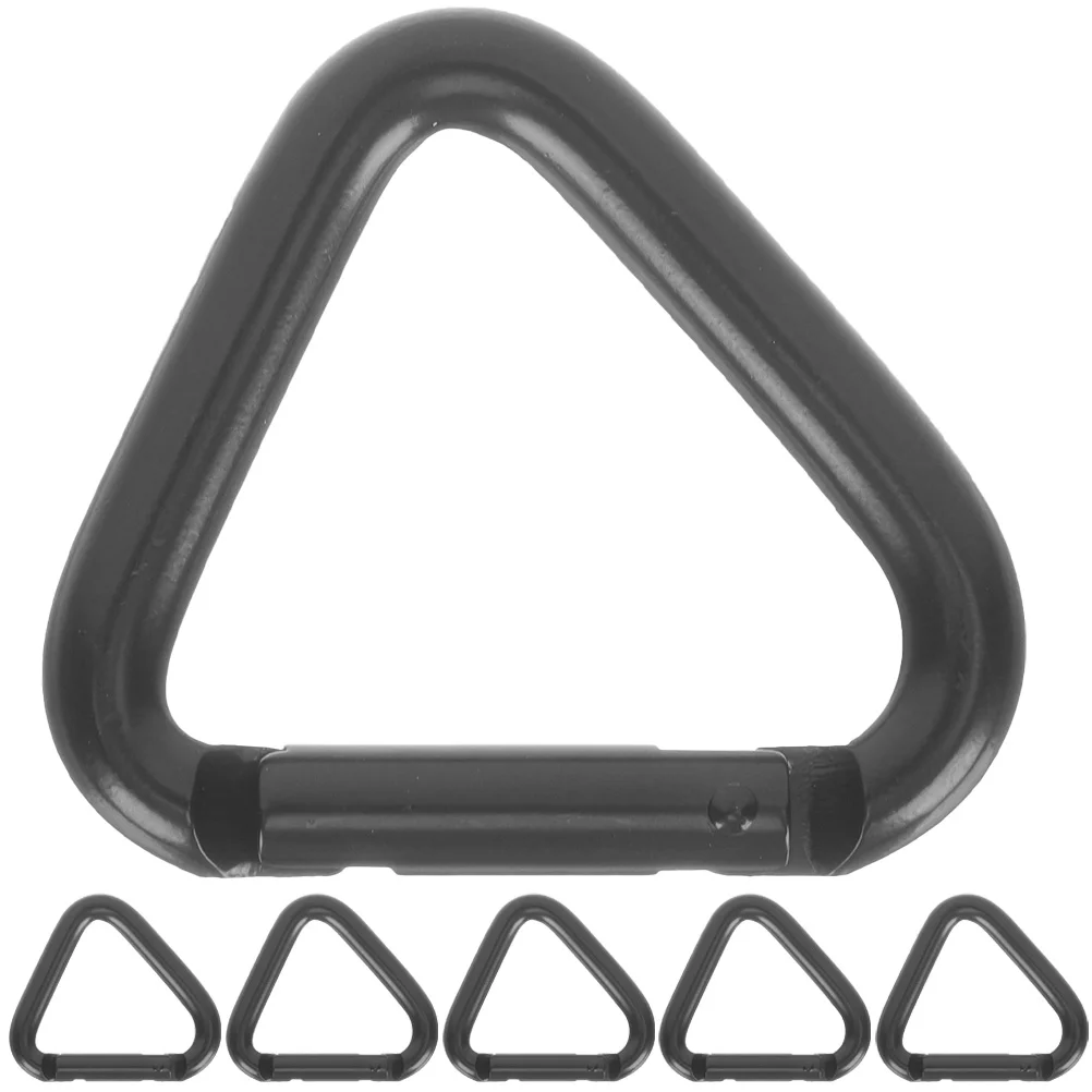 

6 Pcs Heavy Triangle Carabiner Travel Hooks Keys Clip Aluminum Alloy Mountain Climbing Clips
