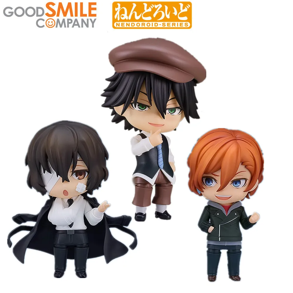 Original Bungo Stray Dogs Osamu Dazai Chuuya Nakahara Ranpo Edogawa Kwaii Q Ver. Doll Anime Figure Toys PVC Model Collection