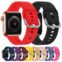 silicone band for apple watch strap 40mm 44mm 45mm 41mm 38mm 42mm 40 44 45 mm watchband bracelet iwatch series 7 6 5 4 3 se band
