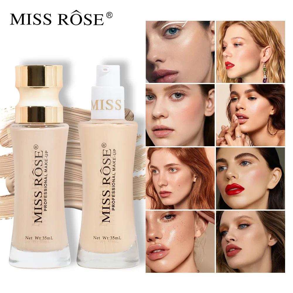 Самая продаваемая основа MISS ROSE Studio Fix Fluid 24 часа дышащая мягкая матовая контроль