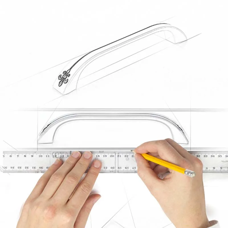 Современная простая кухонная алюминиевая ручка дверная шкаф для мебельных ручек