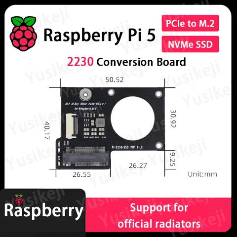 Платы расширения Raspberry Pi 5 для SSD M.2 2230