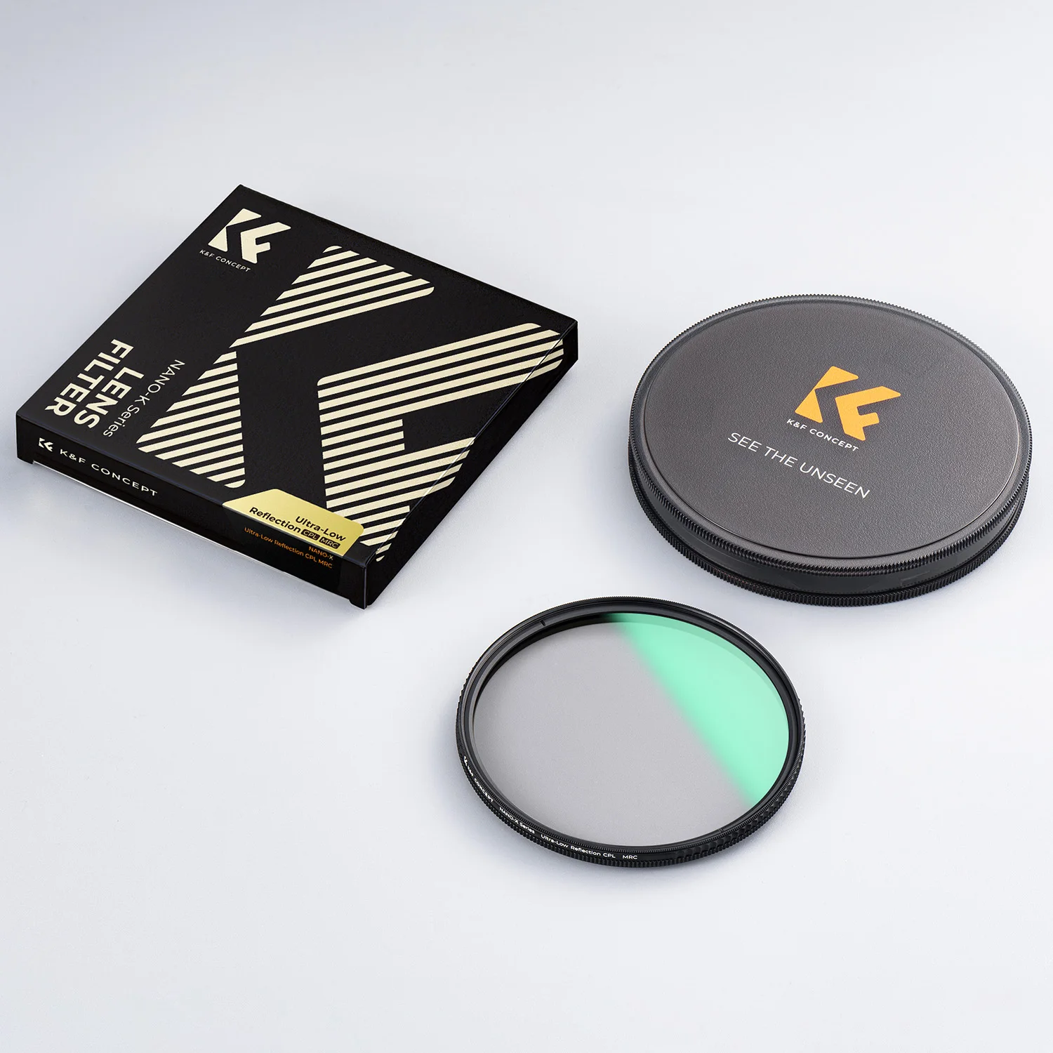 K&F Concept CPL-фильтр с ультранизким уровнем отражения 0,1%, 28 многослойных покрытий, ультратонкий, 37-95 мм, HD, круговой поляризационный фильтр для объектива (art.: 3920d882ec44a) - 3920d882ec44a