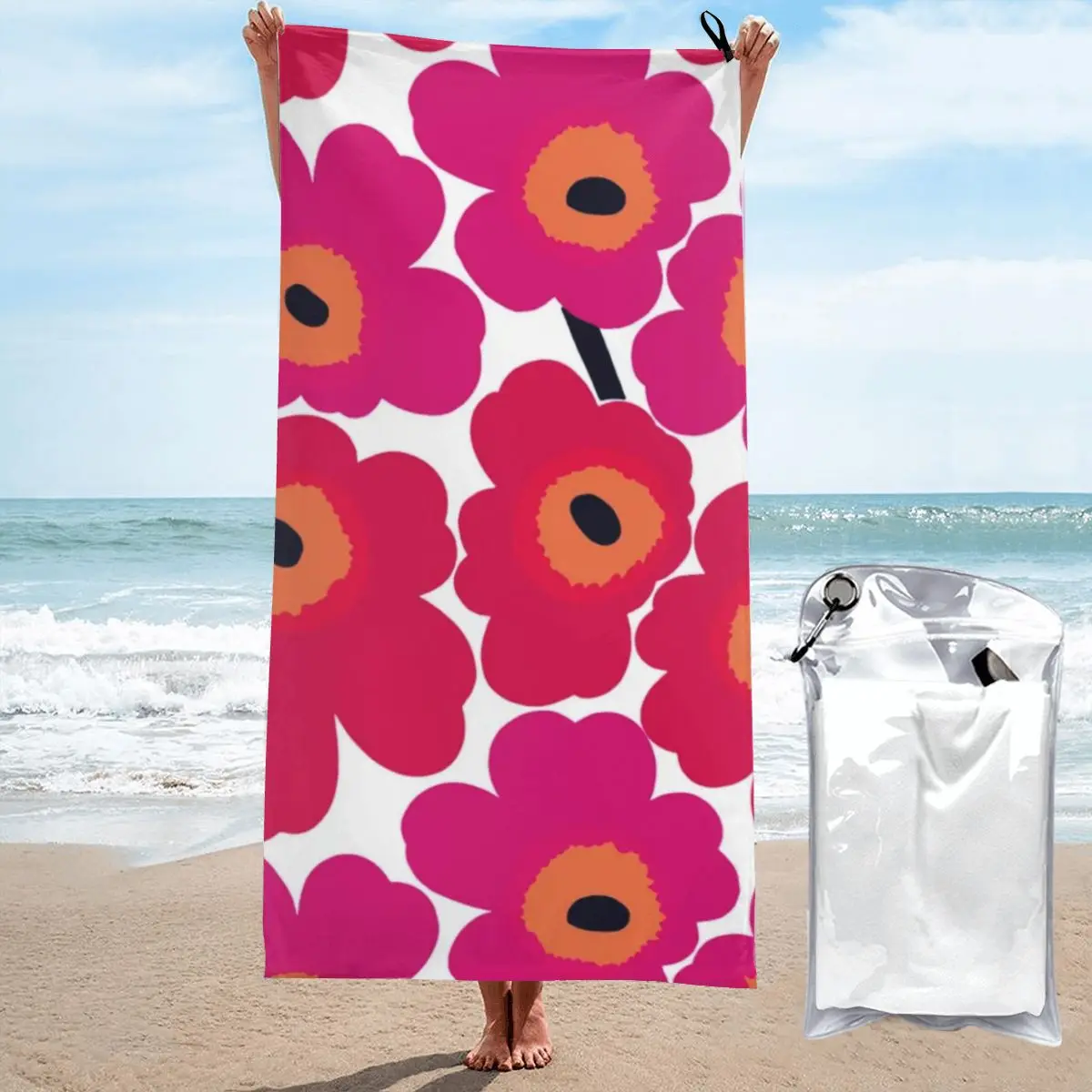 

Nordic Flower Pattern Polyester cotton bath towel Turban Woman Microfiber Towel Luxury Bathroom Towel Spa Super Absorbent fluffy