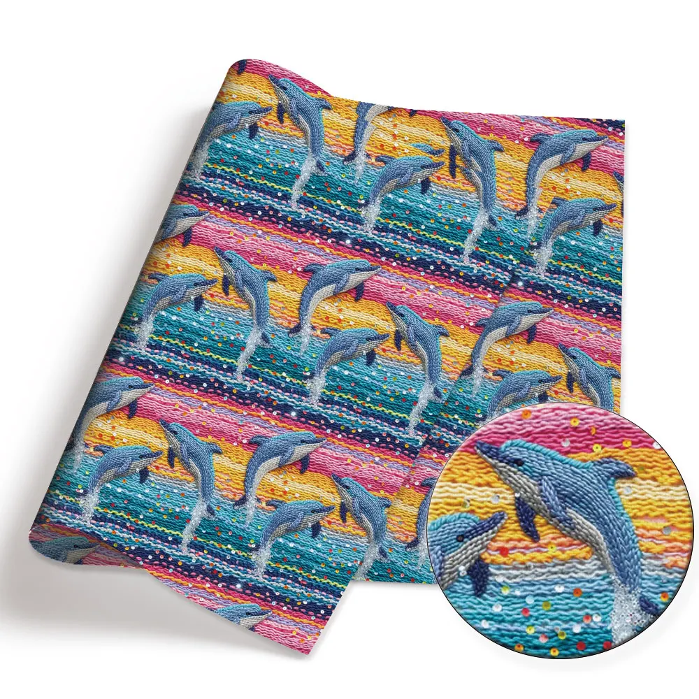 Бесшовная ткань из полиэстера и хлопка 50*140 см