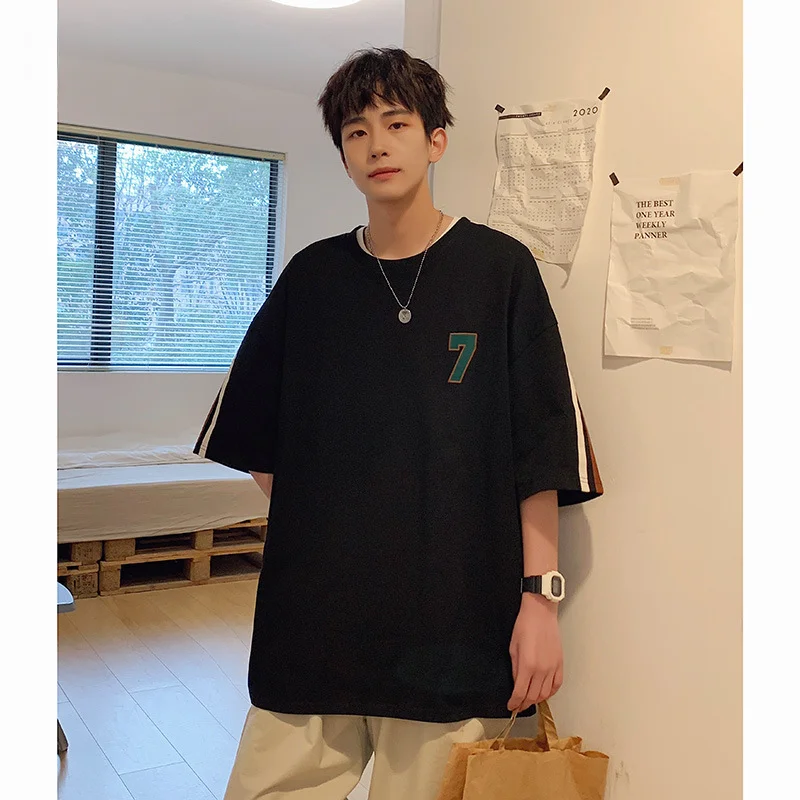 

Cotton short-sleeved T-shirt, loose undershirt, cotton menswear graphic t shirts men clothing