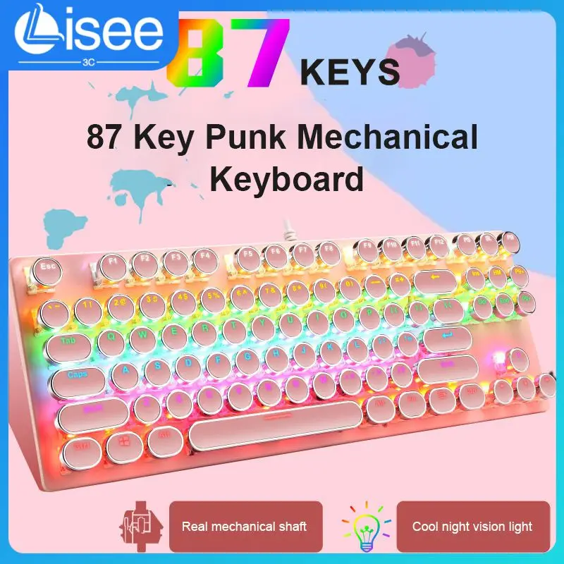 

Игровая механическая клавиатура с 87 клавишами, поддержка эргономики