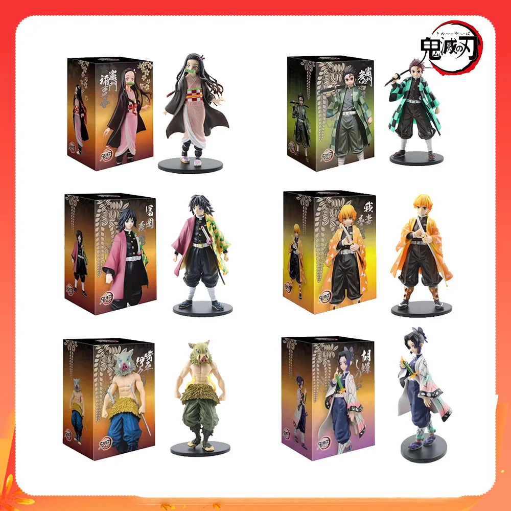 

6pcs/Set Anime Figures Demon Slayer Kamado Tanjirou Agatsuma Zenitsu Kamado Nezuko Action Figures PVC Model Collection Kids Gift