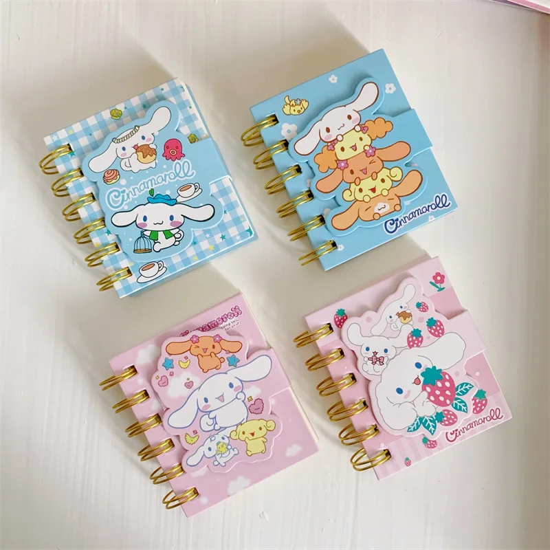 

Kawaii Sanrioed Anime Cartoon series Magnetic Coil Book Notepad Kuromi My melody Cinnamoroll Diary Book Children's Gifts