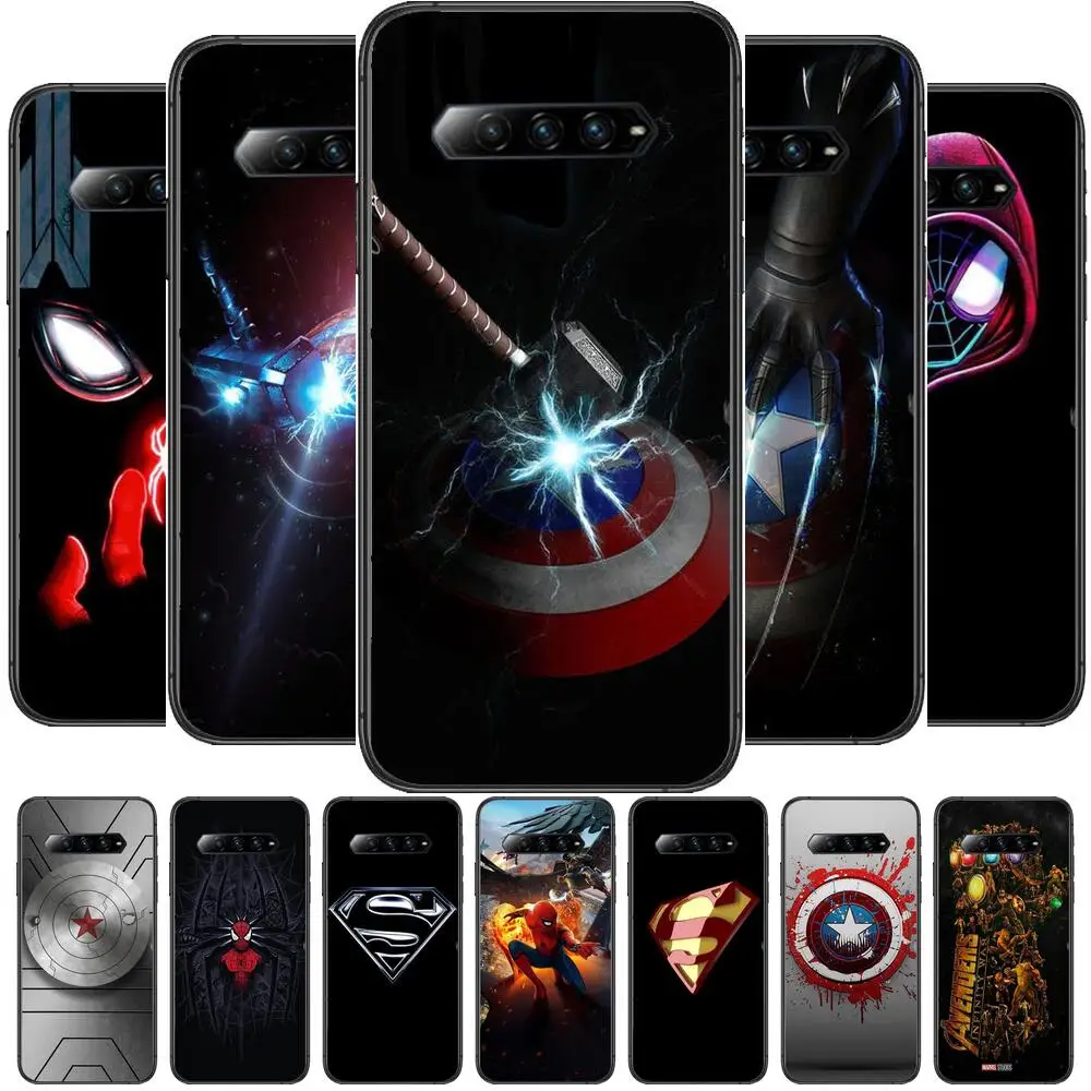 

Marvel Phone Case For xiaomi redmi Black Shark 4 Pro 2 3 3s Cases Helo Black Cover Silicone Back Prett mini cover funda