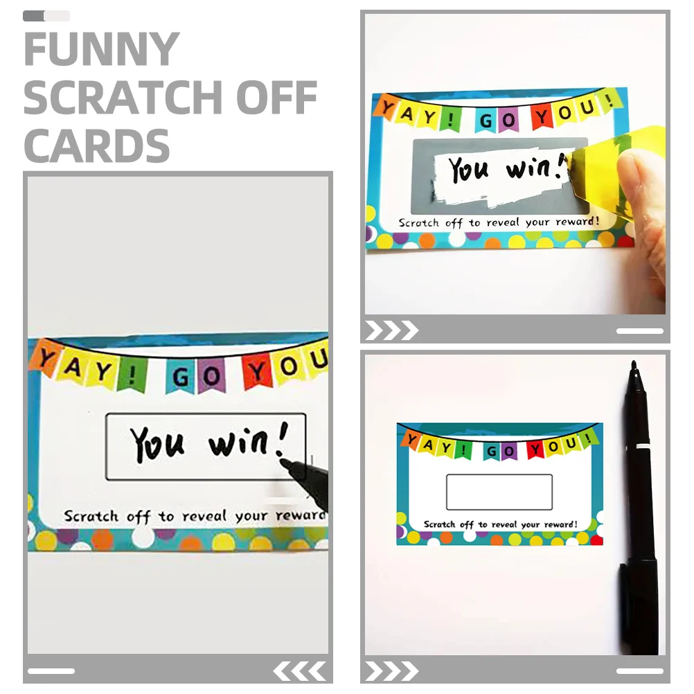 100 листов скретч-карта наклейки с покрытием призы этикетки билеты прямоугольные