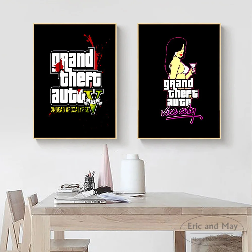 

Картина на холсте Gta Vice City, Настенная картина, современное декоративное украшение для дома