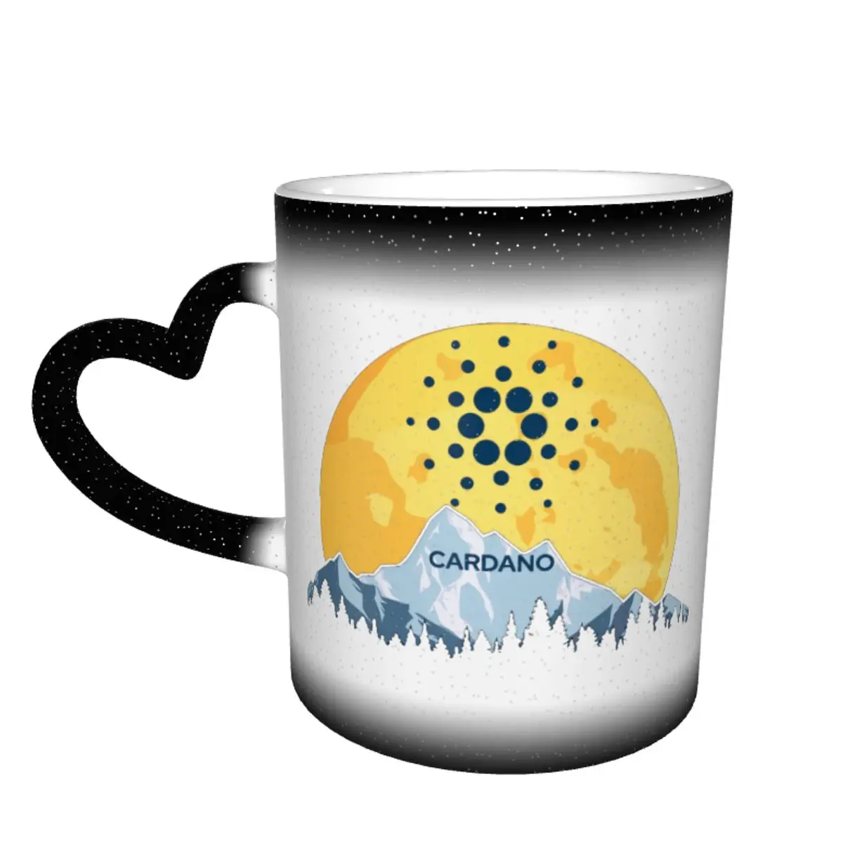 

Color Changing Mug in the Sky Cardano ADA To The Moon Cute Tether Ceramic Heat-sensitive Cup Funny Geek Tea cups