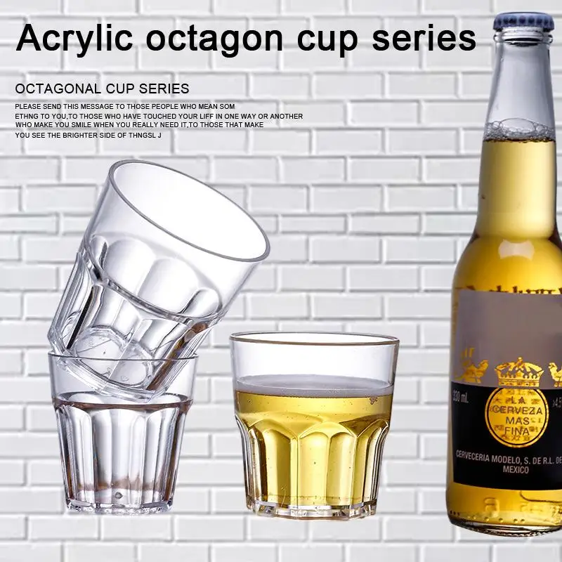 

Transparent Acrylic Plastic Beer Mug and Whiskey Cup Set - Perfect for Enjoying Your Favorite Beverages