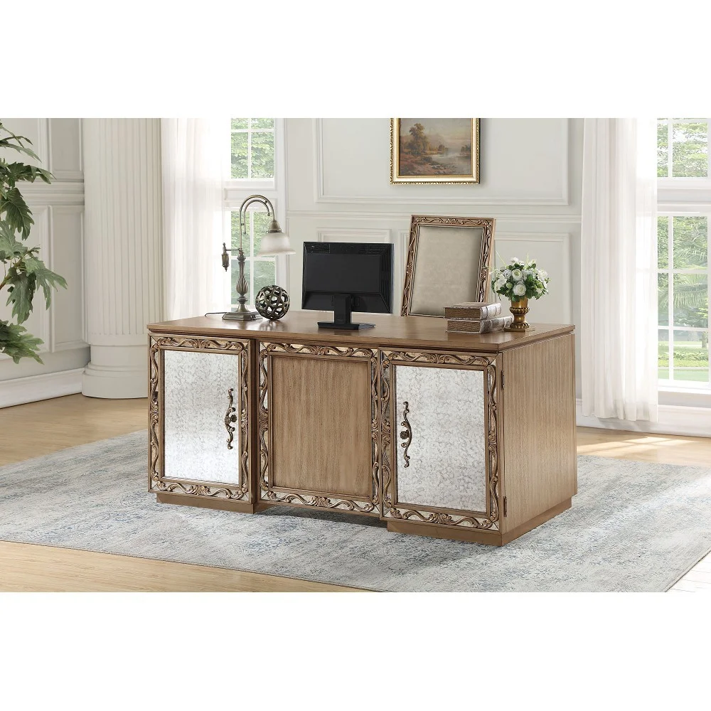 

Orianne Desk in Antique Gold 91435