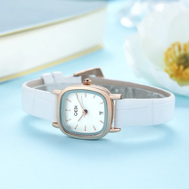 New Watch Belt Simple Elegant Style Light Luxury Small Exquisite Women's Square Watch Support