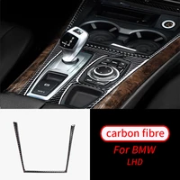 real carbon fiber interior water cup holder decoration cover trim car interior accessories for bmw x5 e70 2008 2013