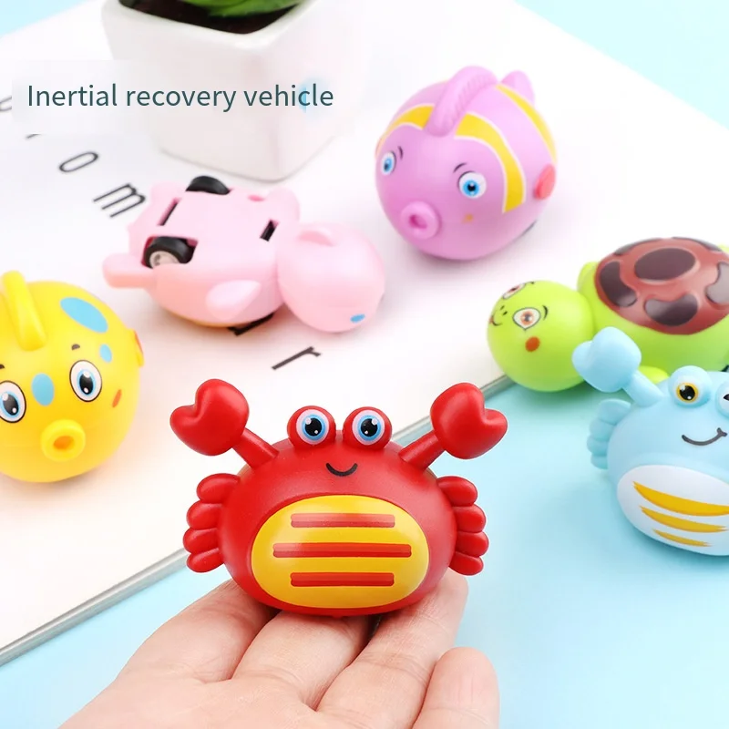 

1/4 Pcs Cute Animal Pull Back Car Baby Inertia Mini Turtle /Crab Toy Car For Children's Boys Girls InterestingKids Gifts Toys