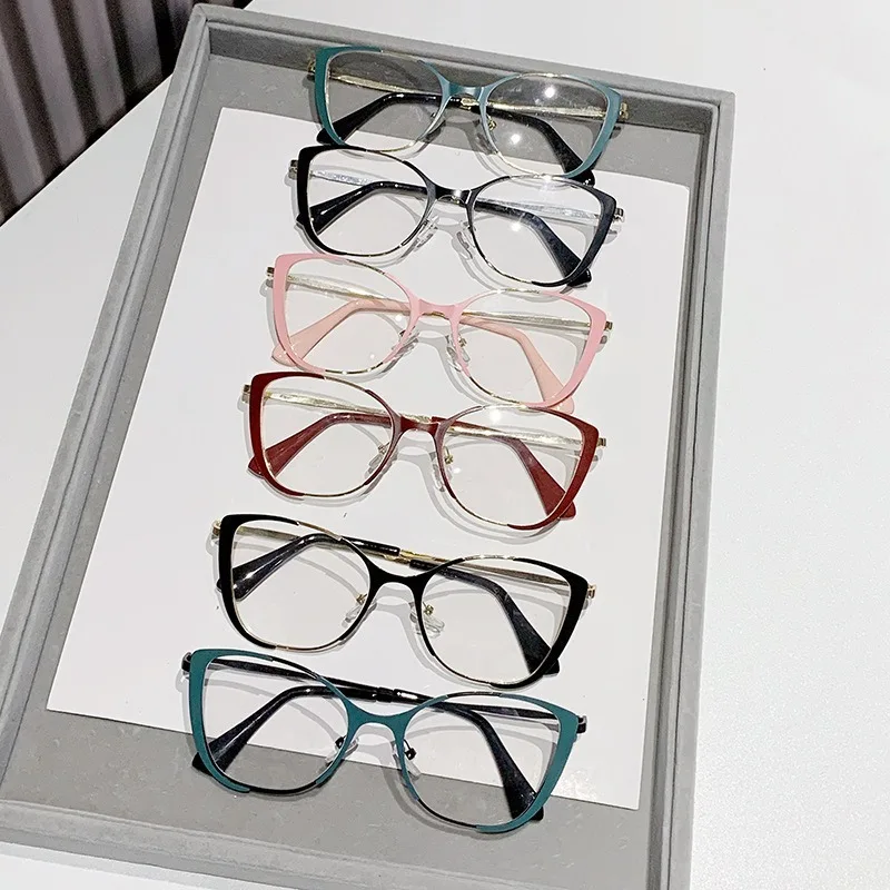 Новинка 2024 модные женские оптические очки FRESHGUY со встроенными металлическими