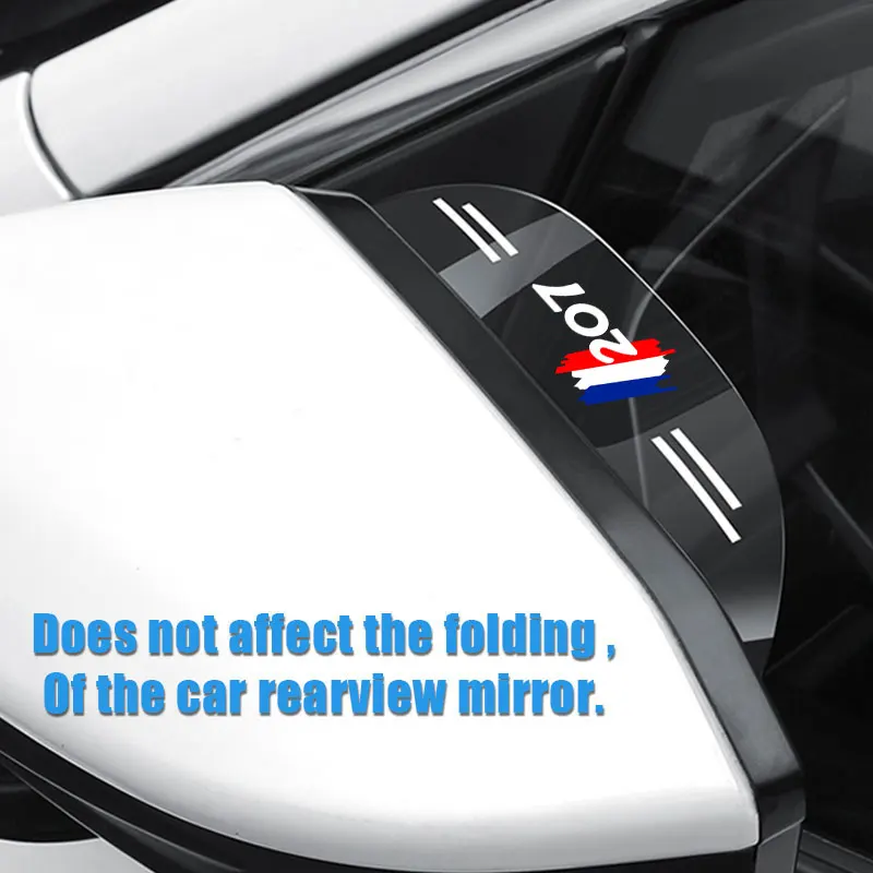 

2 шт., гибкие защитные накладки на зеркало заднего вида для Peugeot 207
