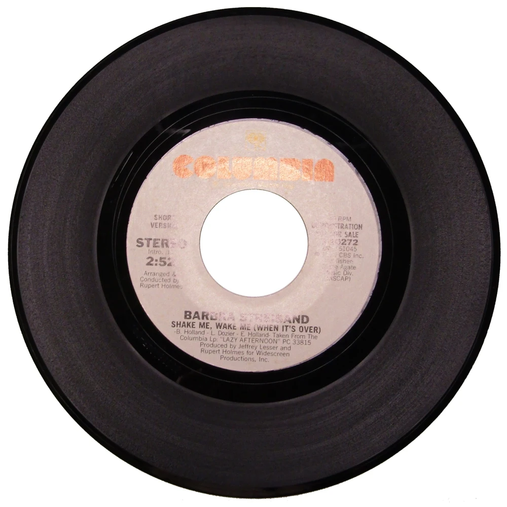 Barbra Streisand. Shake Me Wake Me. Виниловая пластинка 17см 45об. США 1975г |