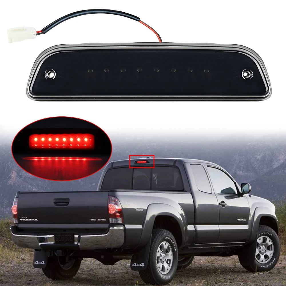 

3-й третий стоп-сигнал, светодиодный дым, Красный Хром, автомобильный стоп-сигнал «Plug and Play» для 1995 2016 Tacoma