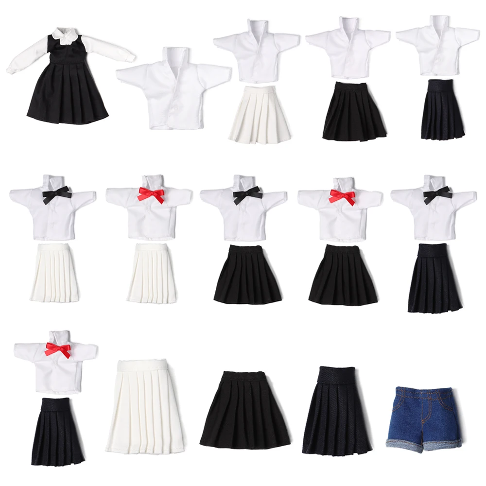 

New Mini T-shirt For 28/29/30cm Dolls Doll Multistyles Navy Style Clothes Tops Casual Skirts Dressing Clothes DIY Doll Accessory