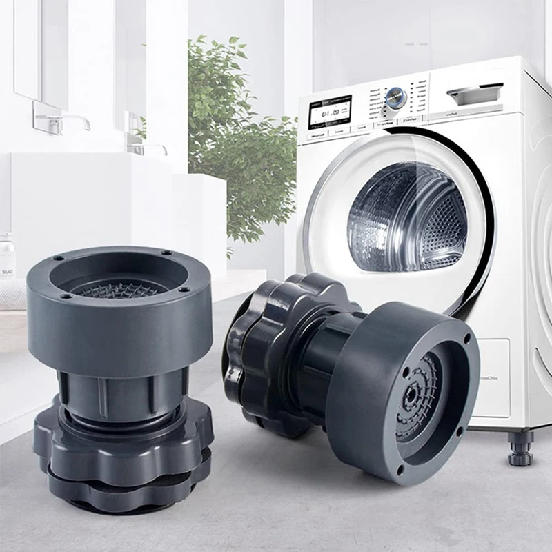 

2X Washing Machine Foot Pads Support Adjustable Highly Non-Slip Mat Anti Vibration Feet Pad For Washer And Dryer