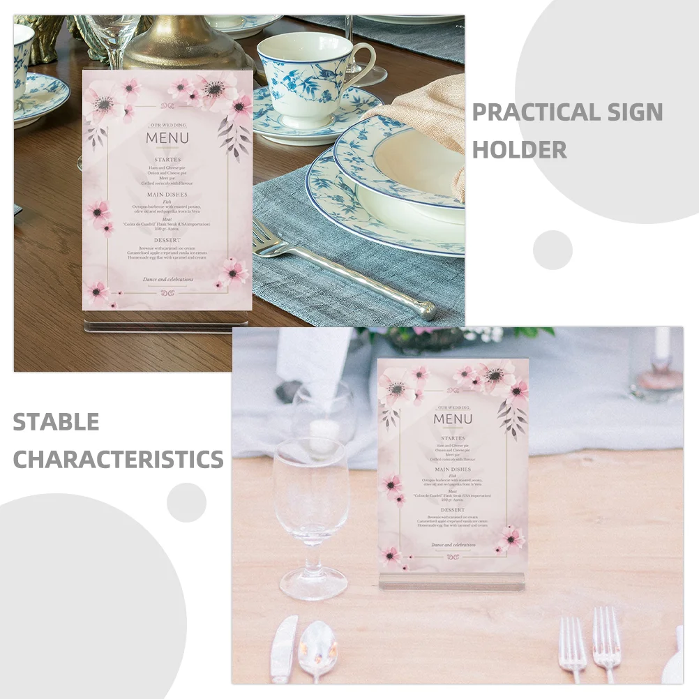 4 шт. подставка для дисплея держатель таблички меню настольная стойка хранения