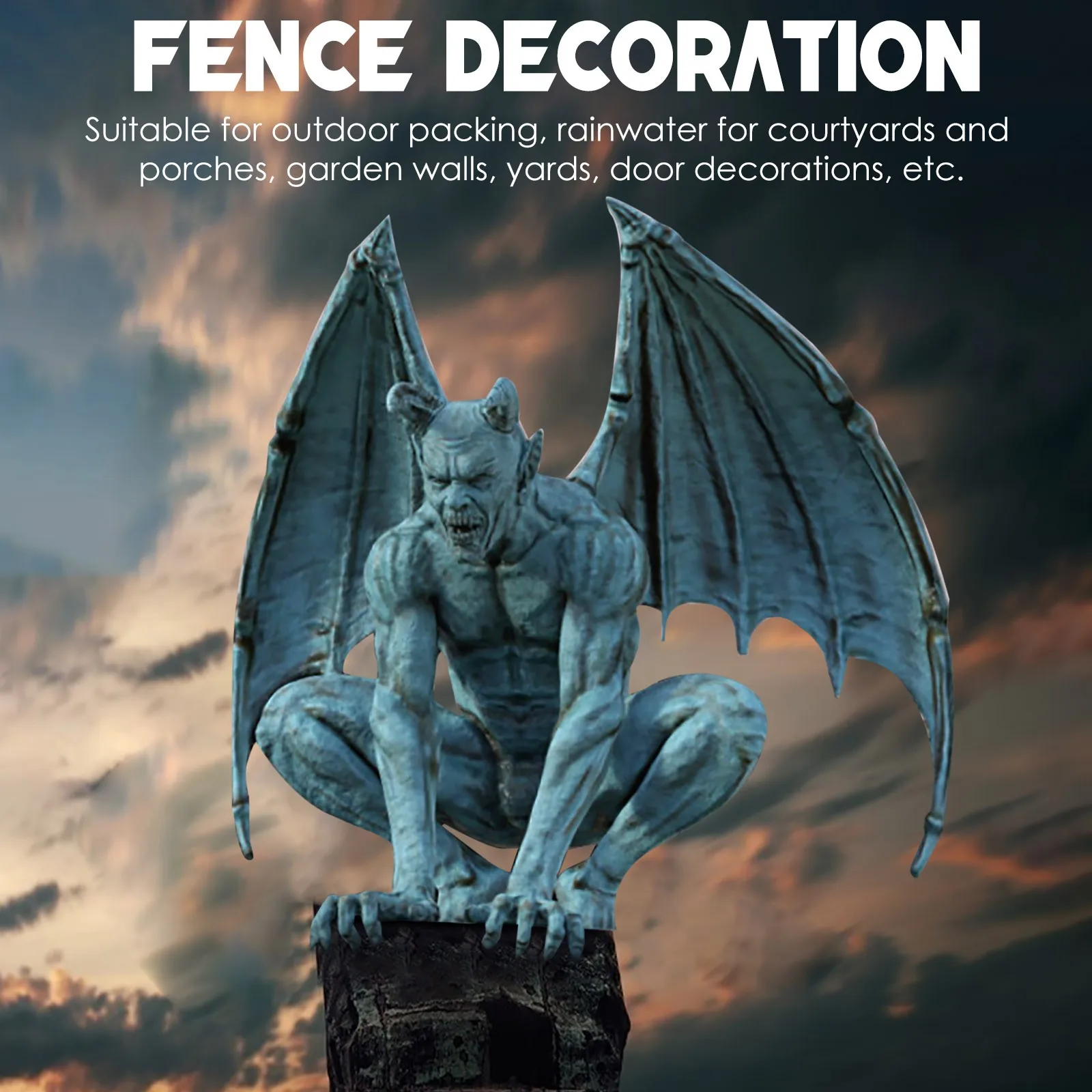 

Devil Satan Sculpture Retro Resin Gargoyle Home Showcase Garden Statue Memorial Decoration Nordic Abstract Toys Decor Crafts