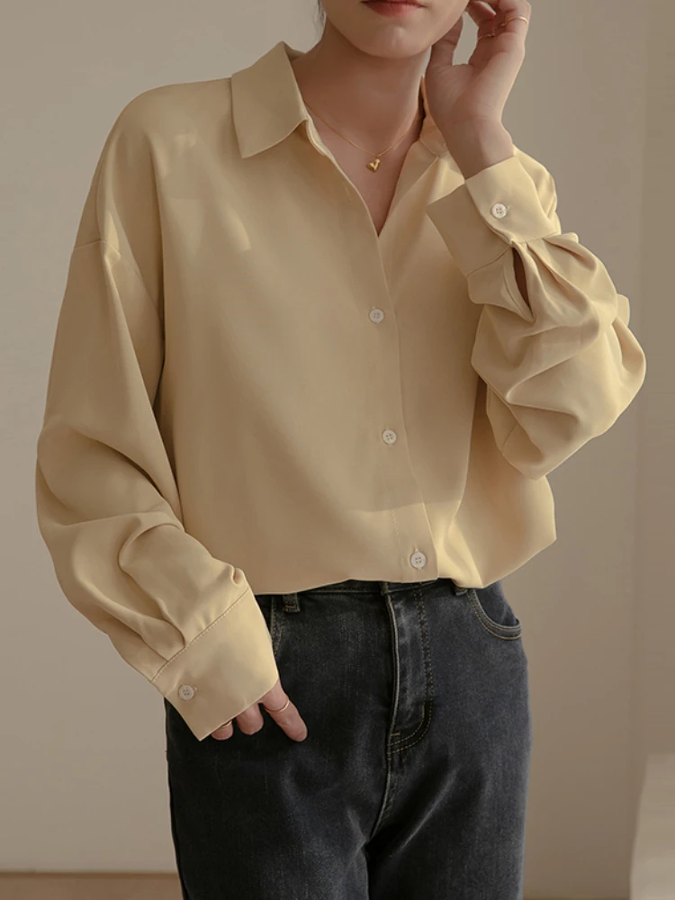 

Office Ladies Chiffon Women Blouses Tops Full Sleeve Casual Shirts Elegant Spring Blusas Mujer 2022 Female Fashion Outfits