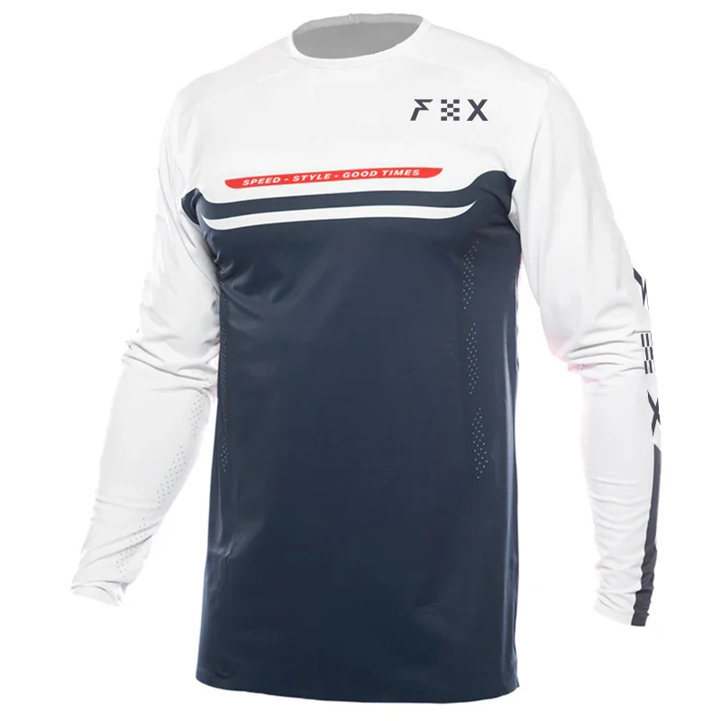 Фото FHX доставка BMX Moto горный велосипед рубашки для езды MTB DH эндуро рубашки для мотокросса трикотажные изделия для скоростного спуска трикотажные изделия с лисой №3