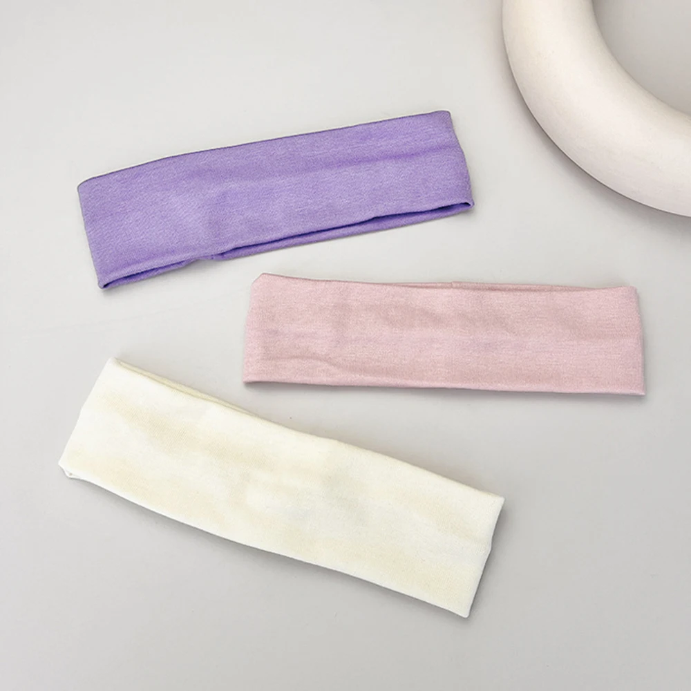 

Fashion Elastic Cotton Hair Bands Solid Color Turban Headwrap Hair Accessories Sport Yoga Headband 6cm Wide Knitted Bandana Soft