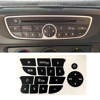car button repair stickers black audio button repair decal stickers accessories for twingo for renault clio and megane 2009 2011