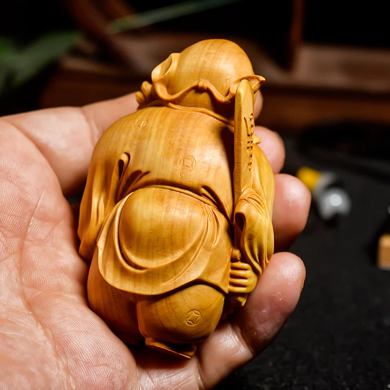 Персонаж мультфильма самшит резьба по дереву украшение дома твердая ремесло