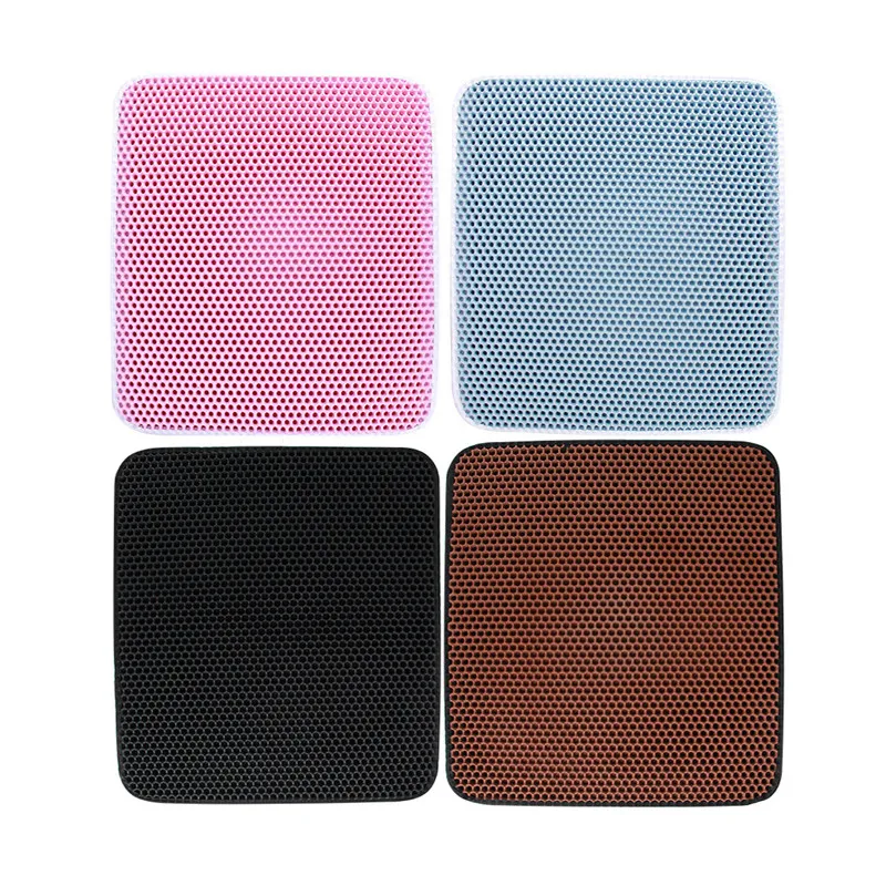 

Цветной коврик для кошачьего туалета, двухслойный Водонепроницаемый моющийся нескользящий мат для домашних животных, универсальный пласт...