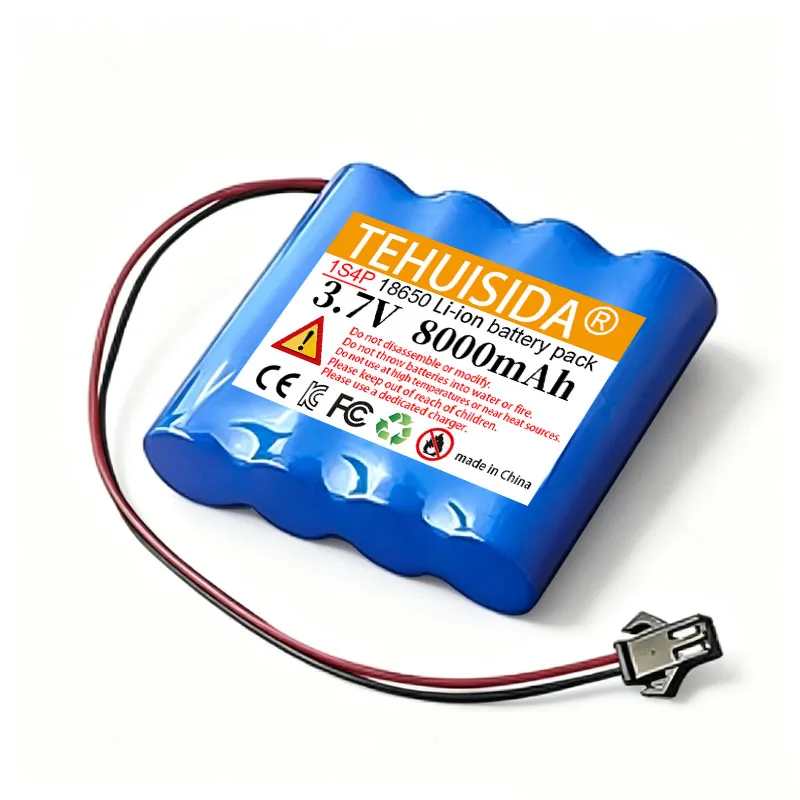 Фото Новый аккумуляторный блок 18650 3.7V 8000mAh 4P Li-Ion для игрушек, косметических приборов, умных устройств, роботов-пылесосов, детекторов, с разъемом SM XH2.54 и встроенной BMS №4
