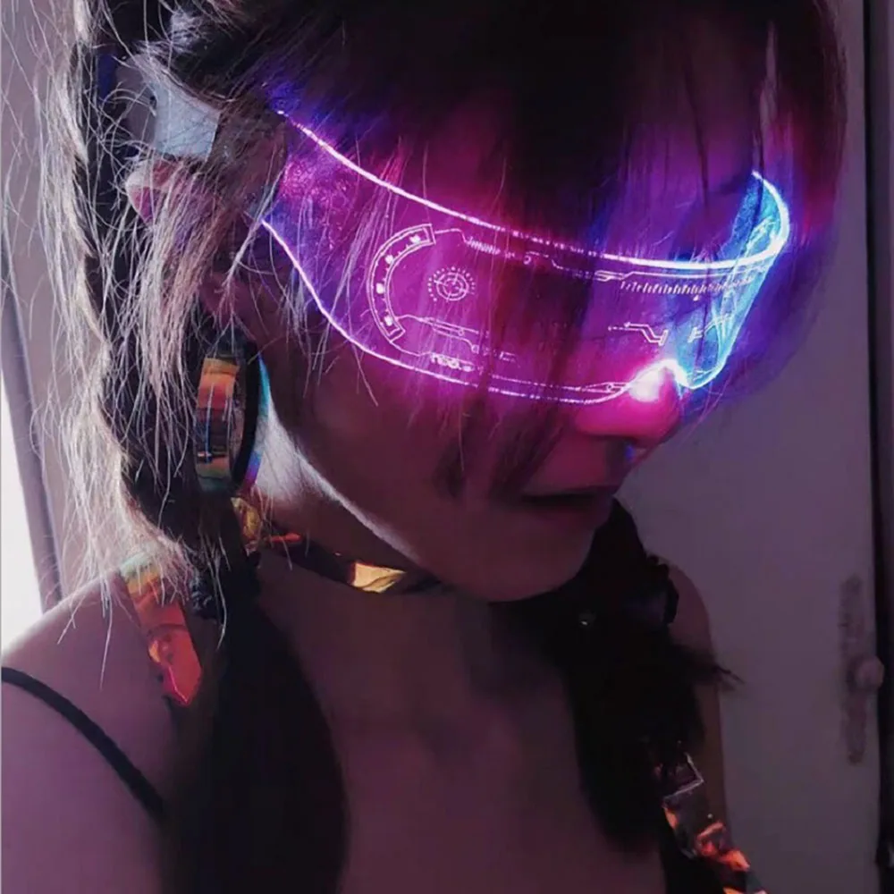 светящиеся очки cyberpunk фото 6