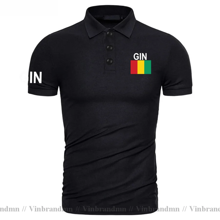 

Мужские рубашки-поло с флагом страны Республика Гвинея GIN GN, модные брендовые рубашки, новая одежда из чистого хлопка, государственная команда