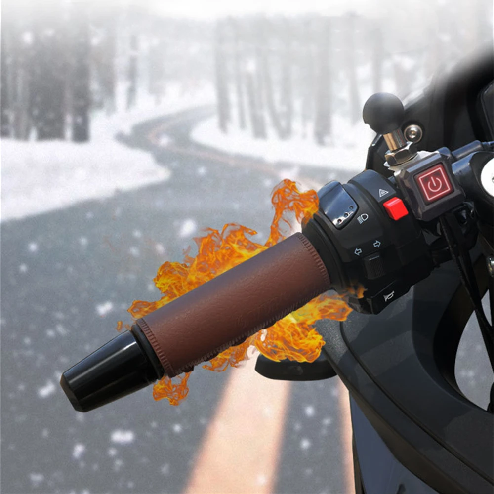 

Motorcycle Heating Handle 12V Strap Type Control Temperature Waterproof Electric Heating Handle SAE Port Handlebar Warmer Grip