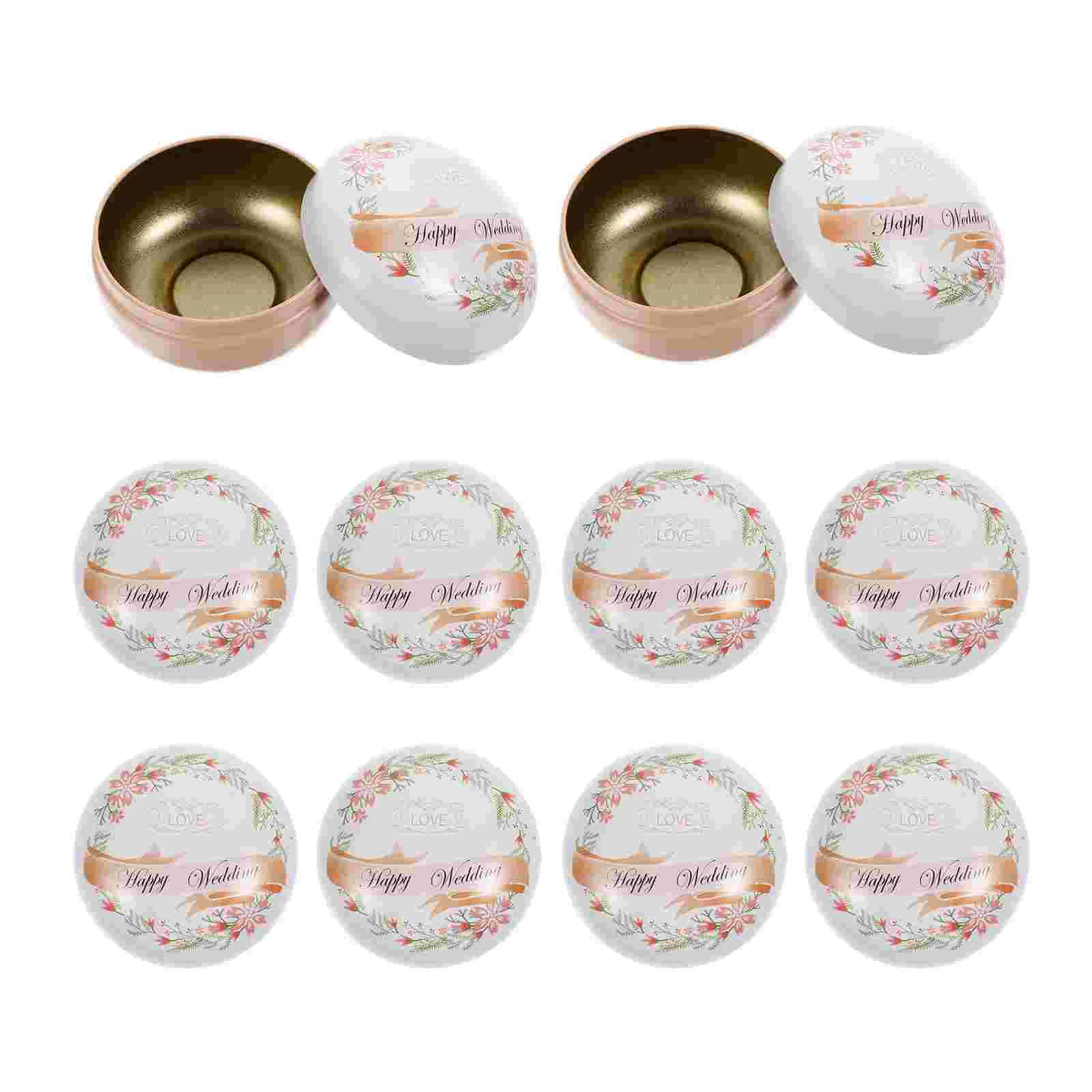 

Wedding Tin Box Tea Tinplate Candy Favors Tins Cookie Valentinesdecor Round Metal Party Dayloose Containersboxes Packaging Gifts