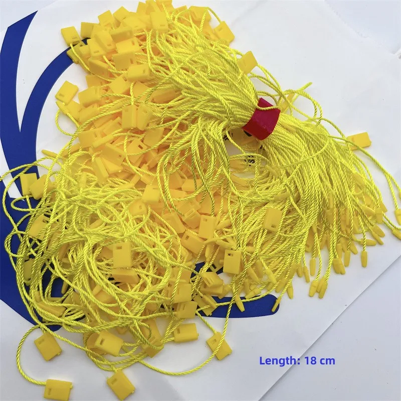 

Оптовая продажа, 10000 шт. разноцветные шнурки для одежды, квадратные пластиковые бирки, полиэфирная веревка, застежка-замок, петля для галстука, бирка для одежды «сделай сам», веревки