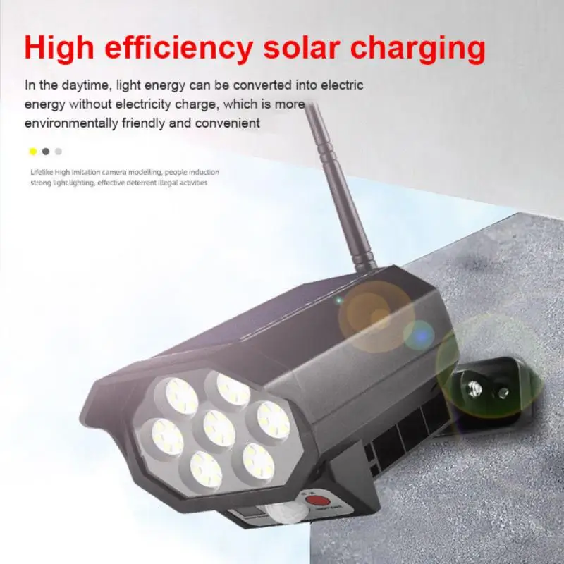 

LED Solar Light Outdoor Motion Sensor Solar Power Lamp Security Dummy Camera Wireless Outdoor Flood Light Garden Solar Lamps