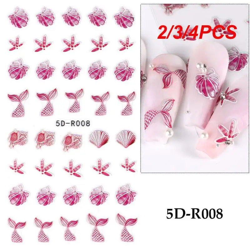 2/3/4 шт. клейкая гелевая наклейка рыбий хвост 9 2*7 3 см маникюрная принадлежности